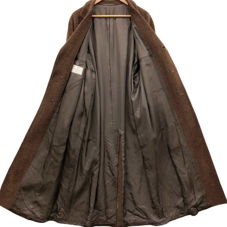 美品◆エルメネジルドゼニア ソフト コート チェスターコート ウール アルパカ混 ブラウン系 サイズ48 Ermenegildo Zegna soft 【AFF24】