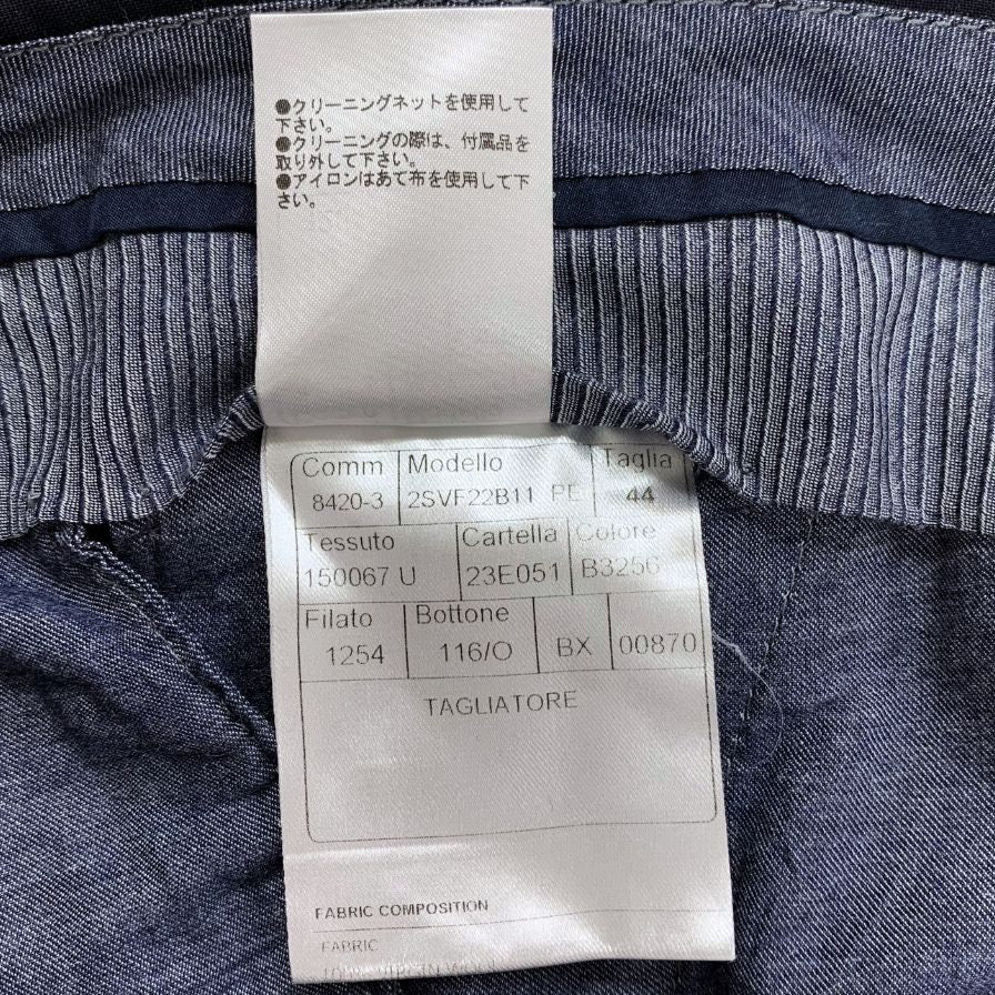 タリアトーレ スラックス パンツ ワンタック 裾ダブル仕上げ ウール 100% メンズ サイズ44 ネイビー TAGLIATORE 【AFB18】