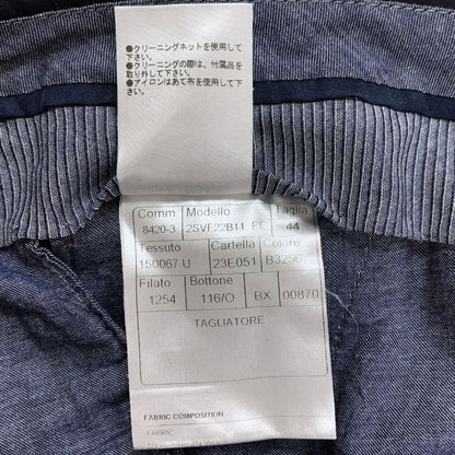 タリアトーレ スラックス パンツ ワンタック 裾ダブル仕上げ ウール 100% メンズ サイズ44 ネイビー TAGLIATORE 【AFB18】