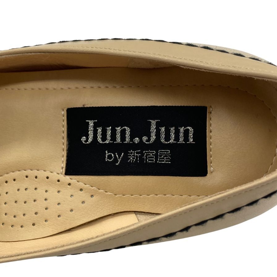 ジュンジュン バイ 新宿屋 レザーパンプス レザー 4890 ベージュ サイズ23cm レディース Jun.Jun by shinjukuya 約23.0cm【7-8】