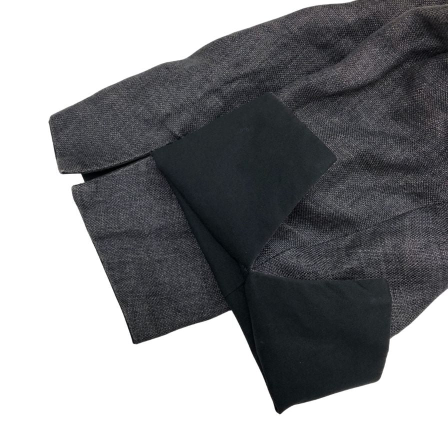 美品◆サンシー リバーシブルコート リネン グレー×ブラック メンズ サイズ1 SUNSEA 【AFB25】