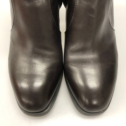 トッズ ブーツ サイドジップ ハイヒール カーフ レディース ブラック サイズ37 TOD'S 約23.5cm【AFD1】