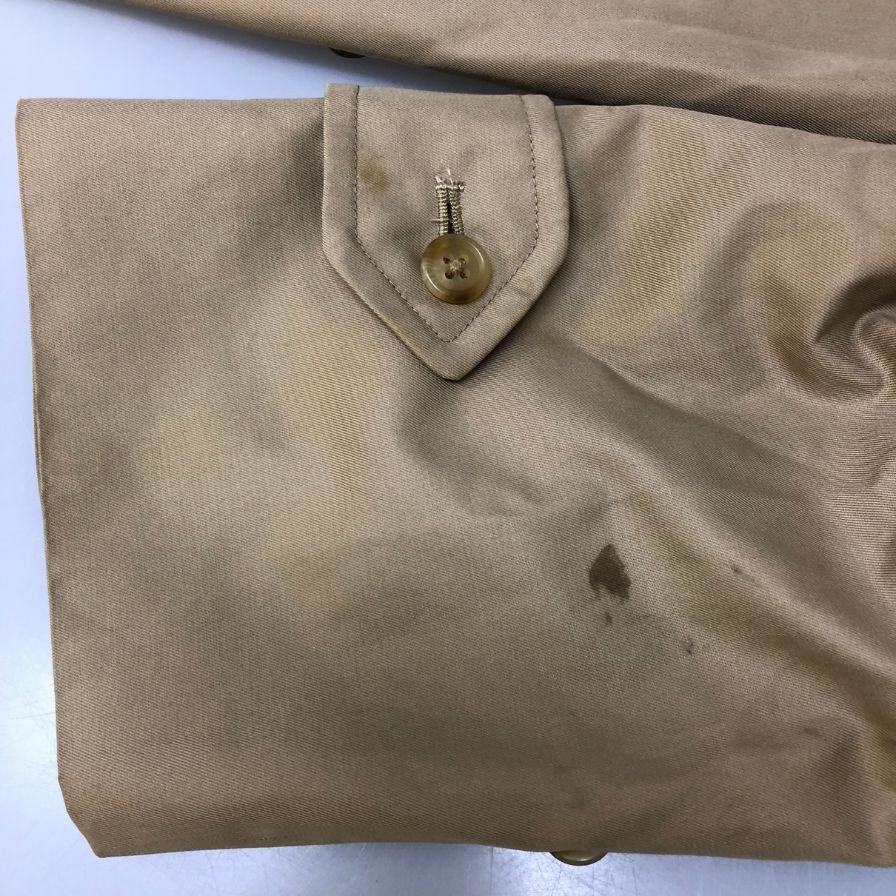 中古◆バーバリー バルカラーコート 旧タグ イングランド製 ベージュ メンズ 表記サイズ160 Burberry 【AFA18】