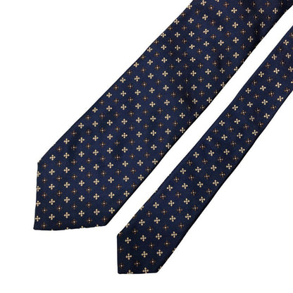 アンジェロフスコ ネクタイ 柄 シルク ネイビー メンズ Angelo Fusco【AFI18】