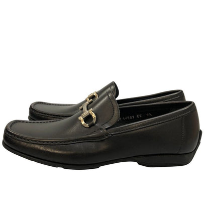 フェラガモ ローファー 14503 ビット ドライビング カーフ ブラック サイズUK7.5 Salvatore Ferragamo 約26.0cm【AFC44-2】