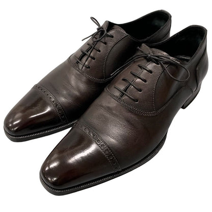 ステファノビ×トゥモローランド レザーシューズ パンチドキャップトゥ メンズ ダークブラウン サイズ8  STEFANOBI×TOMORROWLAND 約26.5cm【AFC1】