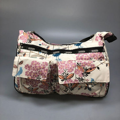 レスポートサック  ショルダーバッグ  レディース 花柄 ホワイト＆ピンク LeSportsac【AFE5】