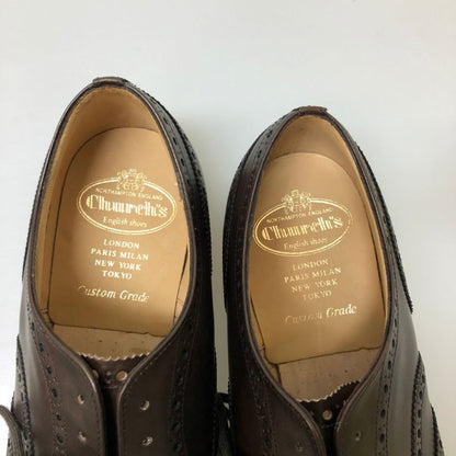 チャーチ チェットウィンド フルブローグ カーフ ダークブラウン サイズ6ハーフ Church ビジネスシューズ 約24.5cm【LA】【中古】