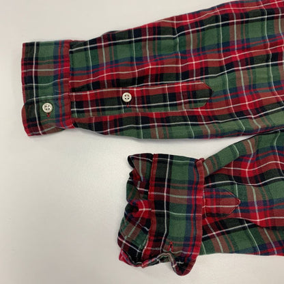 美品◆ラルフローレン ボタンダウンシャツ 90S オールド チェック レッド メンズ サイズL Ralph Lauren 【AFB8】