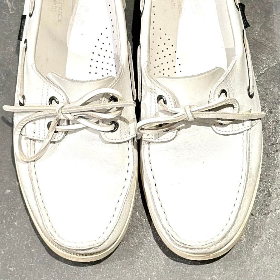 パラブーツ デッキシューズ バース ホワイト サイズ5.5 PARABOOT ビジネスシューズ 約24.0cm【LA】【中古】