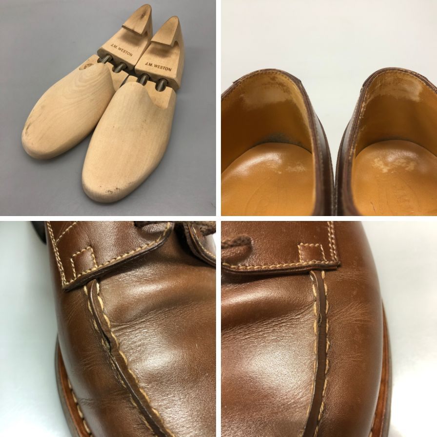 ジェイエムウエストン レザーシューズ Uチップ 641 ゴルフ カーフ タン ブラウン サイズUK5.5C J.M.Weston 約24.5cm【AFC3】