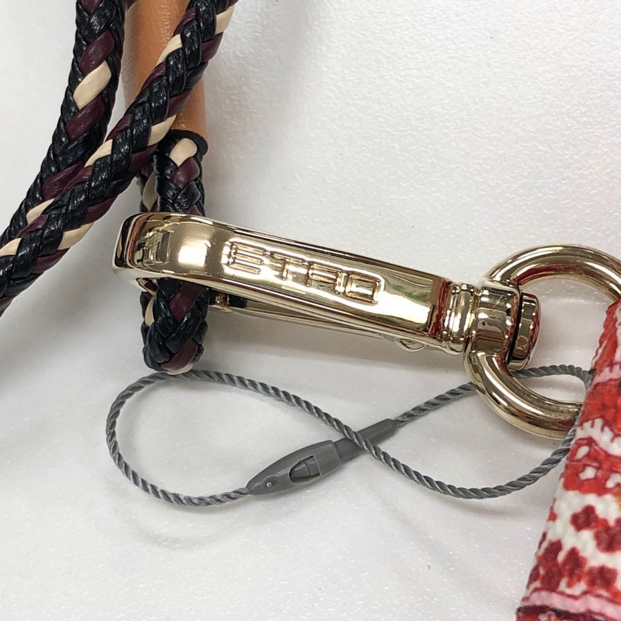 エトロ エアポッズケース カンフーパンダ AirPodsケース レッド系 レザー ETRO【AFI16】【中古】