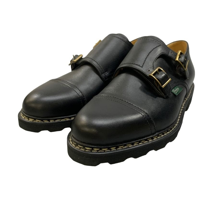パラブーツ ウィリアム ストレート チップ ダブルモンク メンズ 7ハーフ ブラック Paraboot 約26.0cm【AFC44-2】