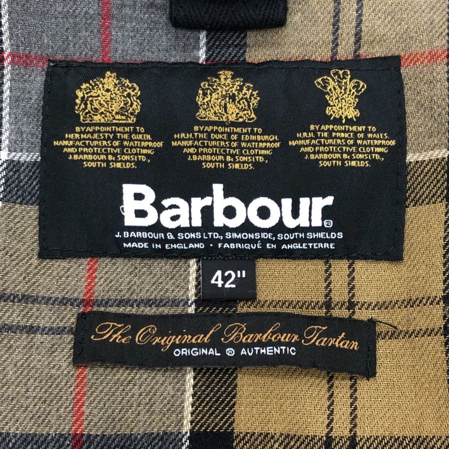 美品◆バブアー ジャケット ビューフォート SL ワックス コットン 3ワラント ネイビー メンズ サイズ42 Barbour 【AFA13】