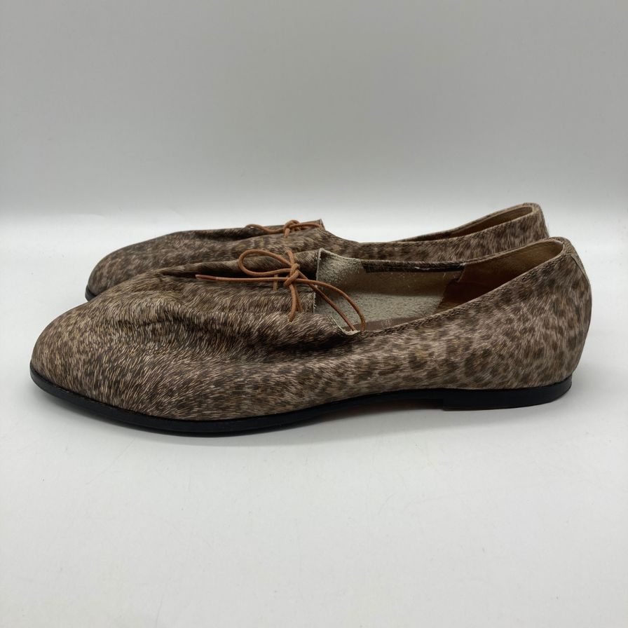 ジャック ソロヴィエール レースアップシューズ レイモンド想定 毛皮プリント  サイズ42 メンズ JACQUES SOLOVIERE 約27.0cm【YB1】