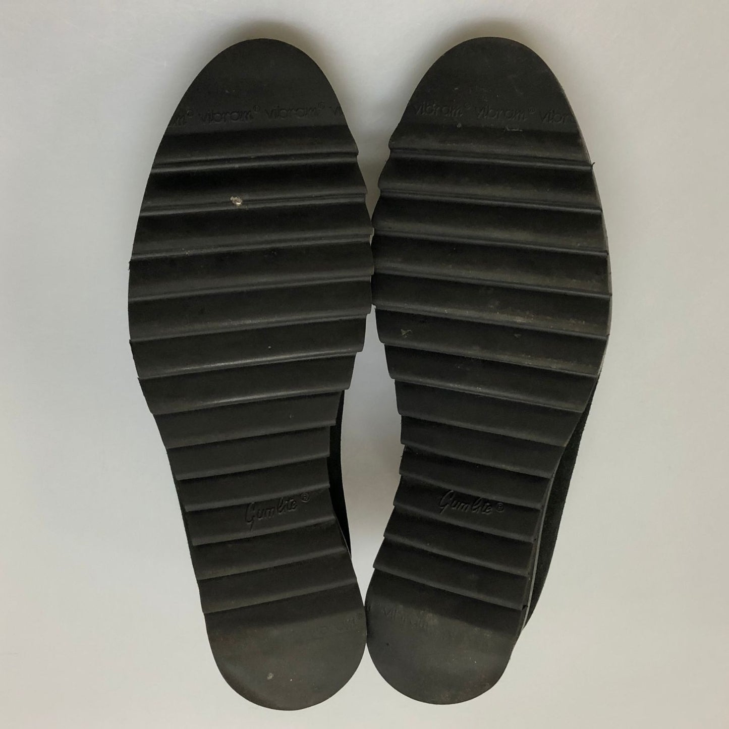 ジャコメッティ スエードシューズ シャークソール プレーントゥ ブラック メンズ サイズ42 F.LLI GIACOMETTI 約27.0cm【AFD9】