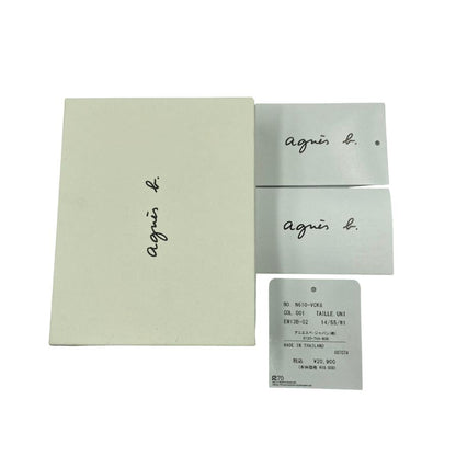 アニエスベー 財布 サフィアーノ 二つ折り レザーウォレット レディース EW13B-02 ブラック agnes.b【AFI4】