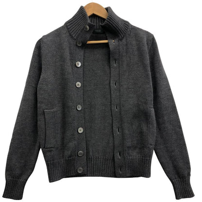 美品◆ザノーネ キョート スタンドカラー ニット カーディガン ウール 7ET JP4 ZC239 メンズ サイズ44 グレー ZANONE 【AFB16】
