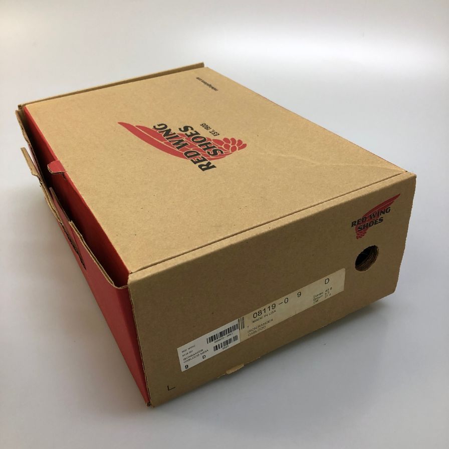 レッドウイング アイアンレンジャーブーツ ストレートチップ 8119 レッド サイズUK8 RED WING 約26.0cm【AFD15】