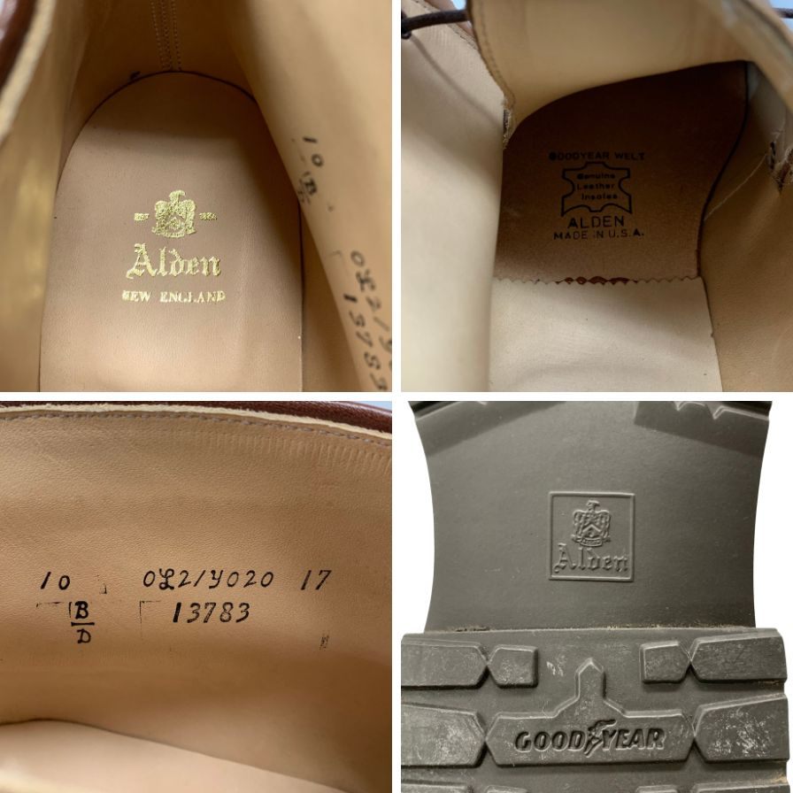 オールデン チャッカブーツ 13783 クロムエクセル カーフ サイズ10 ブラウン メンズ ALDEN ブーツ 約28.5cm【LA】【中古】