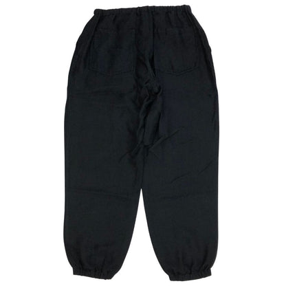 コモリ 25SS リネン サテン ドローストリングパンツ ブラック メンズ サイズ2 B01-03019 COMOLI 【AFB39】