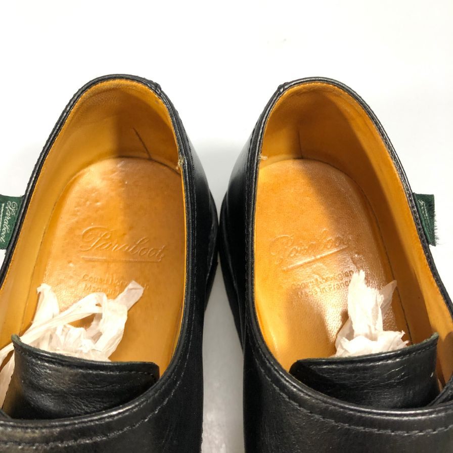パラブーツ POE ダブルモンク ブラック サイズUK9 PARABOOT ビジネスシューズ 約27.5cm【LA】【中古】