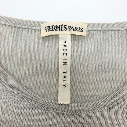 中古◆エルメス マルジェラ期 ノースリーブ トップス カシミヤ シルク レディース サイズSM グレー HERMES 【AFB15】
