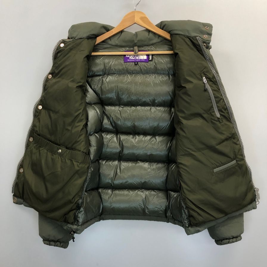 中古◆ノースフェイス ダウンジャケット パープルレーベル ND2458N VERTICAL SIERRA PARKA メンズ サイズM カーキ THE NORTH FACE PURPLE LABEL 【AFF22】