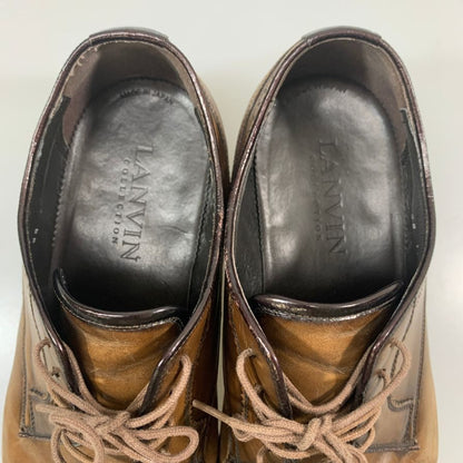 ランバン コレクション ビジネスシューズ ストレートチップ カーフレザー メンズ サイズ25 ブラウン LANVIN 約25.0cm【AFC1】