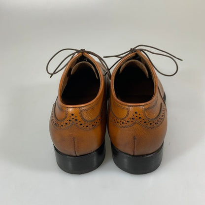 ブリオーニ キャップトゥ レザーシューズ ブラウン サイズ8 メンズ Brioni 約26.5cm【YB3】