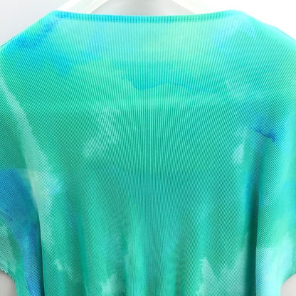 美品◆プリーツプリーズ イッセイミヤケ ノースリーブ PP31FK312 グラデーション グリーン サイズ3  サイズ3 PLEATS PLEASE 【AFB35】