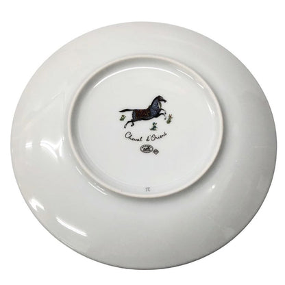 エルメス プレート シュヴァルドリアン ホース ホワイト 約17㎝ HERMES【AFI28】【中古】
