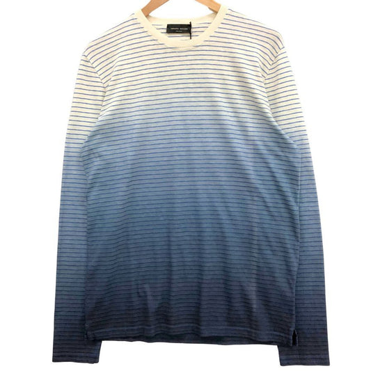中古◆ロベルトコリーナ クルーネックロングTシャツ ブルーグラデ メンズ 48サイズ Roberto Collina 【AFB48】