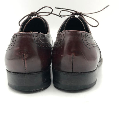 フローシャイム フルブローグ カーフ バーガンディ メンズ サイズ9F FLORSHEIM 約27.0cm【AFC2】