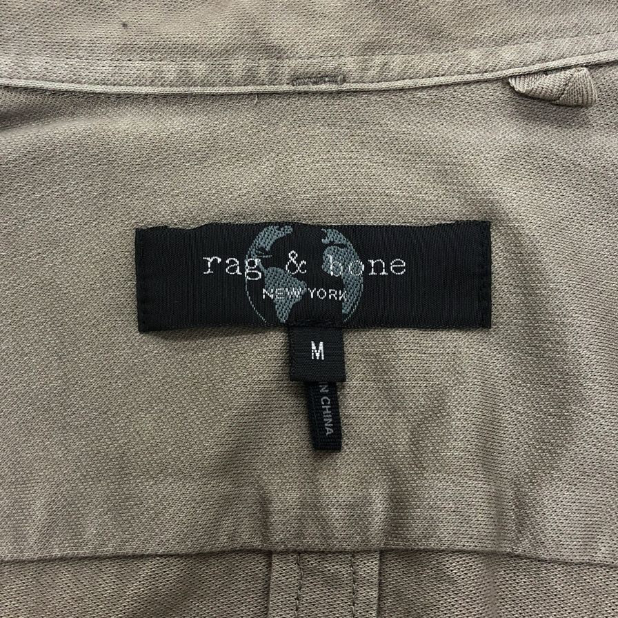 極美品◆ラグ＆ボーン BDシャツ スチールボタン メンズ サイズM カーキ rag&bone 【AFB10】