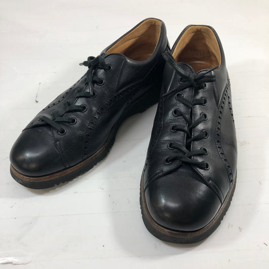 ジェイエムウエストン レザースニーカー 095 モンキーシューズ  パーフォレーション カーフ ブラック メンズ サイズUK5.5E  J.M.WESTON 約24.5cm【AFC4】