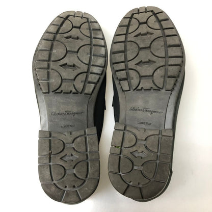 フェラガモ ビットローファー 96849 ヌバック メンズ ブラック サイズUK8.5EEE Salvatore Ferragamo 約27.0cm【AFD14】