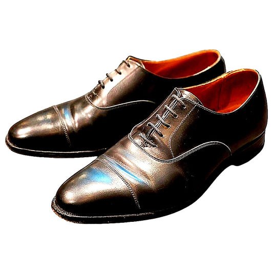 クロケット&ジョーンズ レザーシューズ 内羽根 ストレートチップ コノート 236ラスト メンズ ブラック サイズ9E CROCKETT&JONES CONNAUGHT ビジネスシューズ 約27.5cm【LA】【中古】