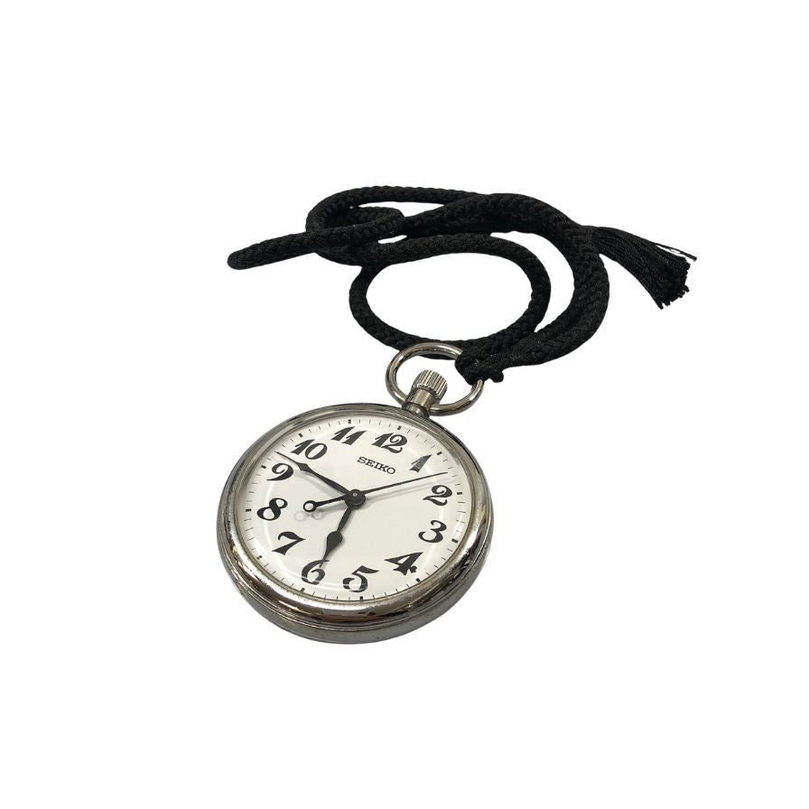 セイコー 懐中時計 クォーツ 7C21-0A22 シルバー系 SEIKO【AFI8】【中古】
