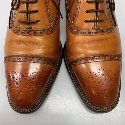 スコッチグレイン レザーシューズ 20181 セミブローグ ブラウン サイズ25  SCOTCH GRAIN ビジネスシューズ 約25.0cm【LA】【中古】