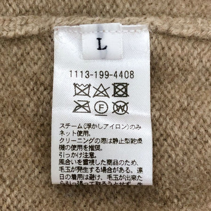 美品◆ユナイテッド アローズ カシミア100% トップス セーター メンズ サイズL ブラウン UNITED ARROWS 【AFB1】