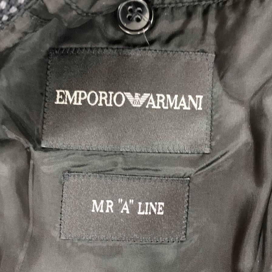 新品同様◆エンポリオ アルマーニ ジャケット  MR A LINE メンズ サイズ46 ブラック系 EMPORIO ARMANI 【AFA13】