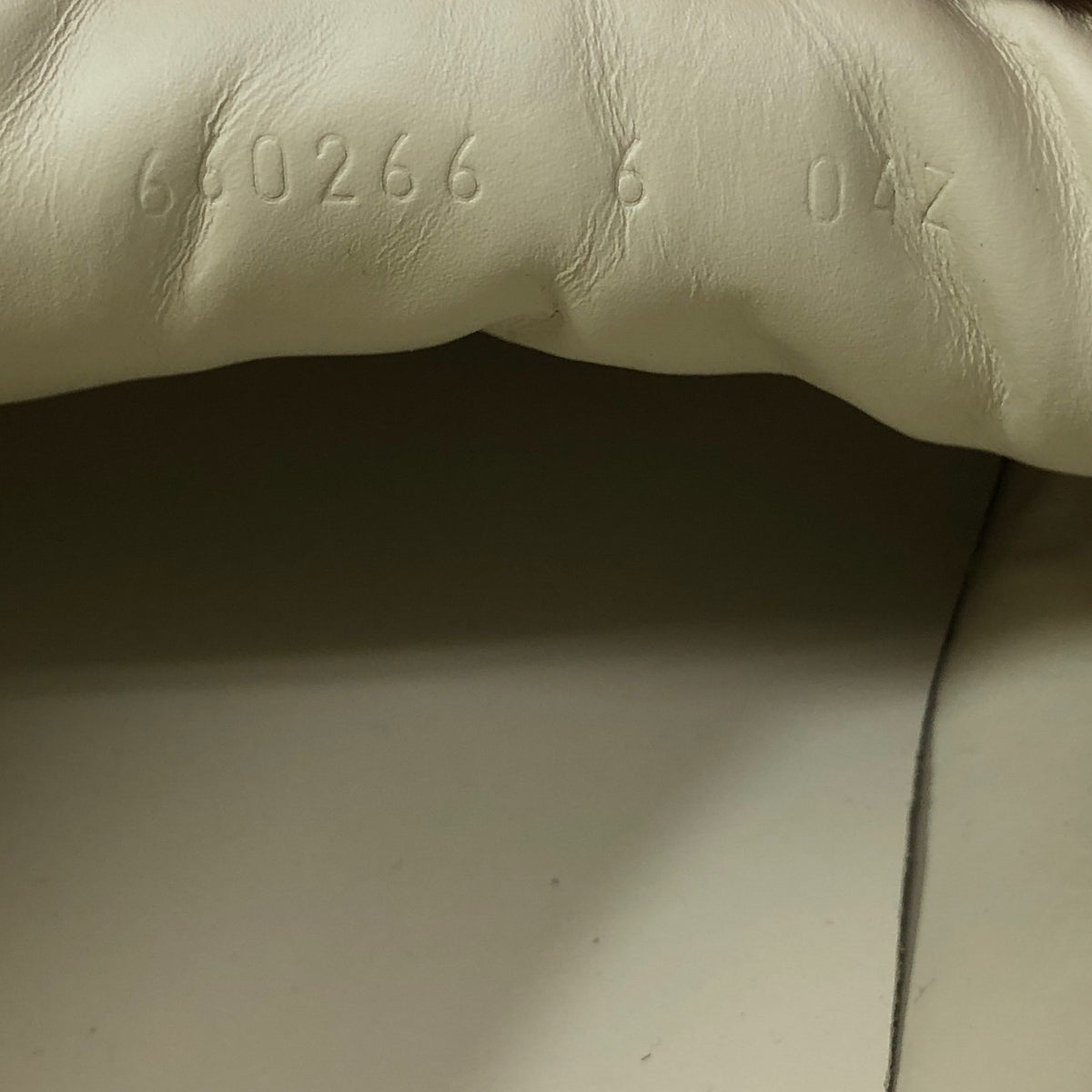 グッチ レザースニーカー インターロッキングG シルバー 660266 レディース サイズ6 GUCCI 約25.0cm【YB2】