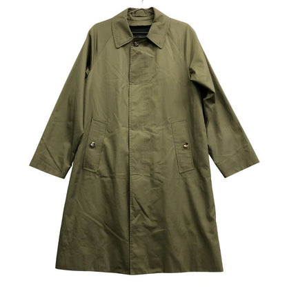 極美品◆グレンフェル ステンカラーコート Slim Campbell コットンギャバジン オリーブ ライナー付 サイズ36 GRENFELL 【AFA1】