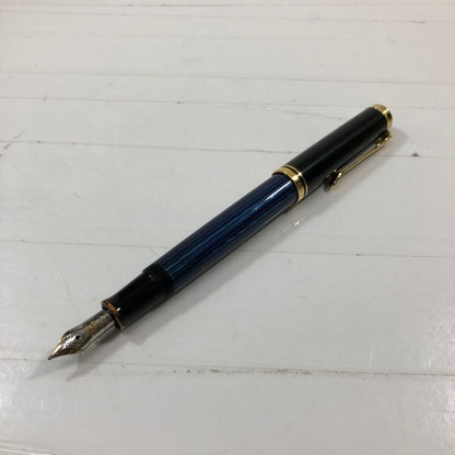 ペリカン 万年筆 スーベレーン 青縞 ブルーストライプ ペン先14C-585 F字 PELIKAN Souveran【AFI2】