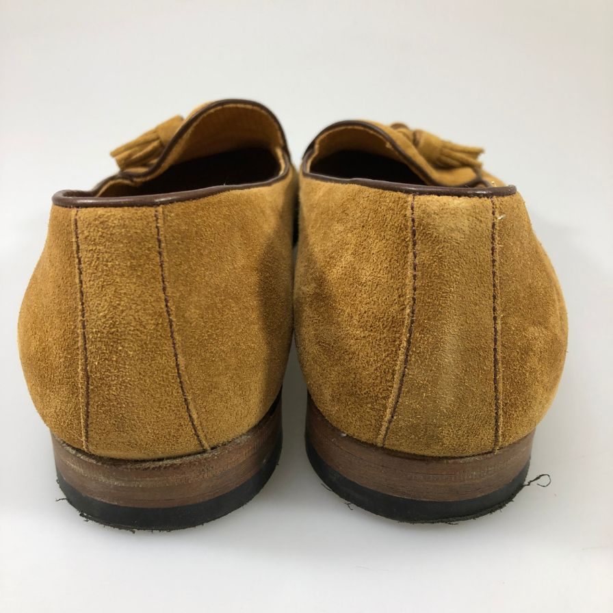パコミラン タッセルローファー スウェード ベージュ メンズ サイズ42 PACO MILAN 約27.0cm【AFC53】