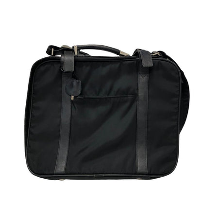 プラダ テスートナイロン 2WAY ガーメントケース ショルダー 三角ロゴプレート ストラップ付 ブラック PRADA【AFE3】