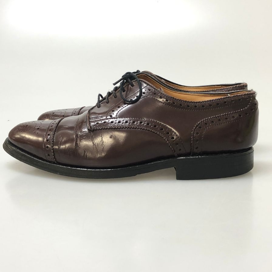 アレンエドモンズ セミブローグ 09087 カーフ ブラウン サイズUS6EEE メンズ Allen Edmonds 約24.0cm【AFC51】