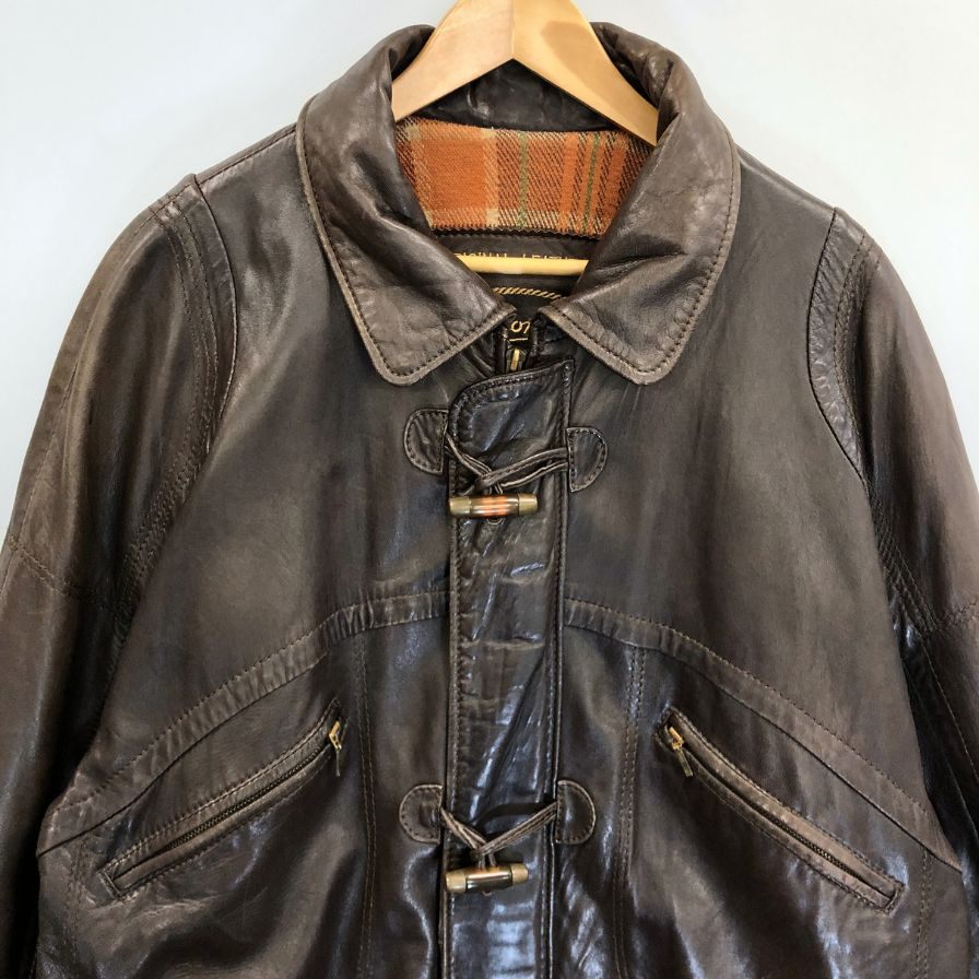 中古■ゲロム レザージャケット メンズ ブラウン サイズXL GEROME 【AFA7】