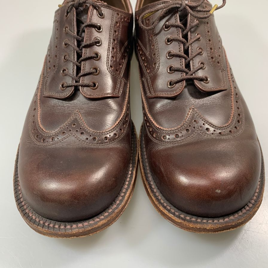 フットザコーチャー レザーシューズ ウイングチップ サイズ8 ブラウン系 メンズ foot the coacher 約26.0cm【AFC44-2】